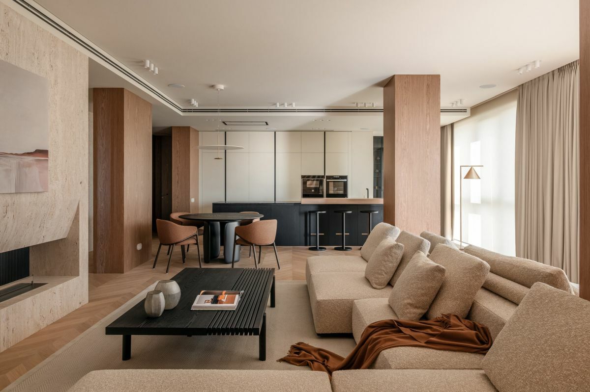 Nappali földszínekkel