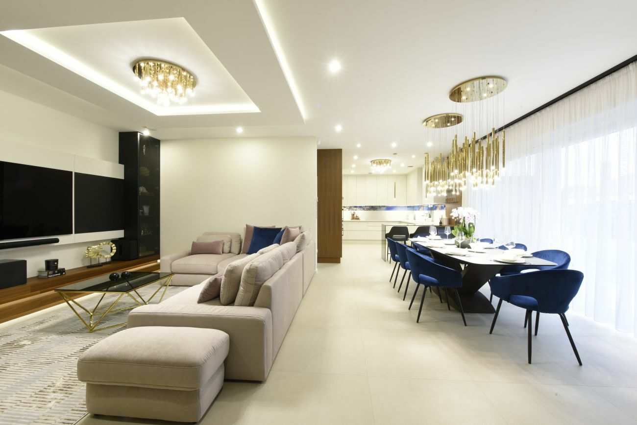 Elegáns csillogó mennyezeti lámpák