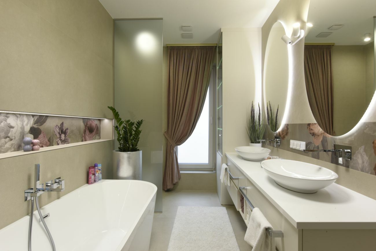 Romantikus fürdőszoba berendezés