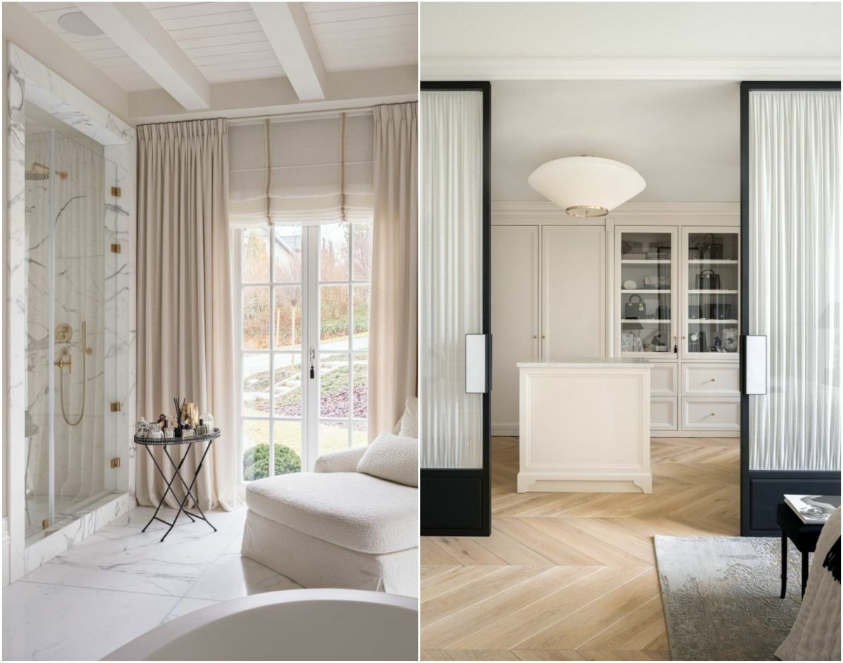 Fürdő és gardróbszoba részlet