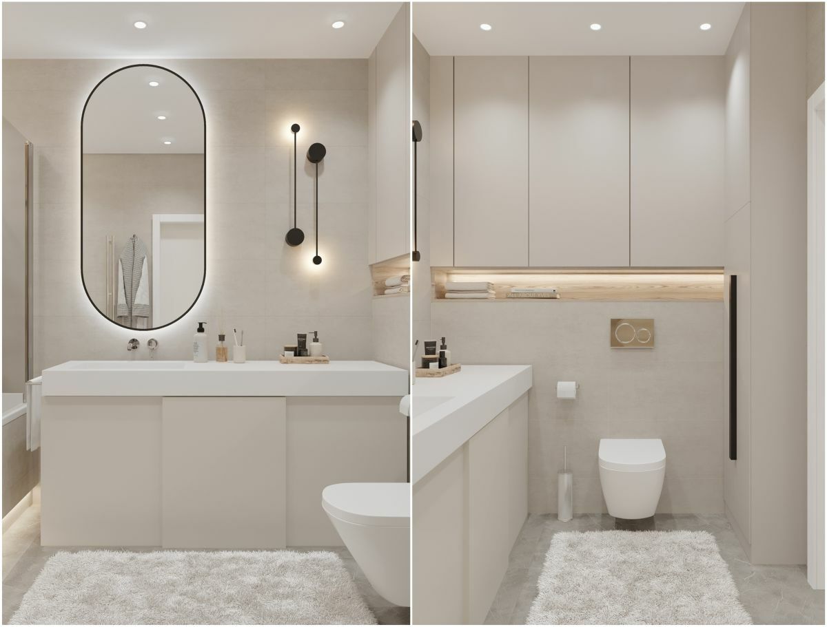 Kifinomult nőies fürdőszoba