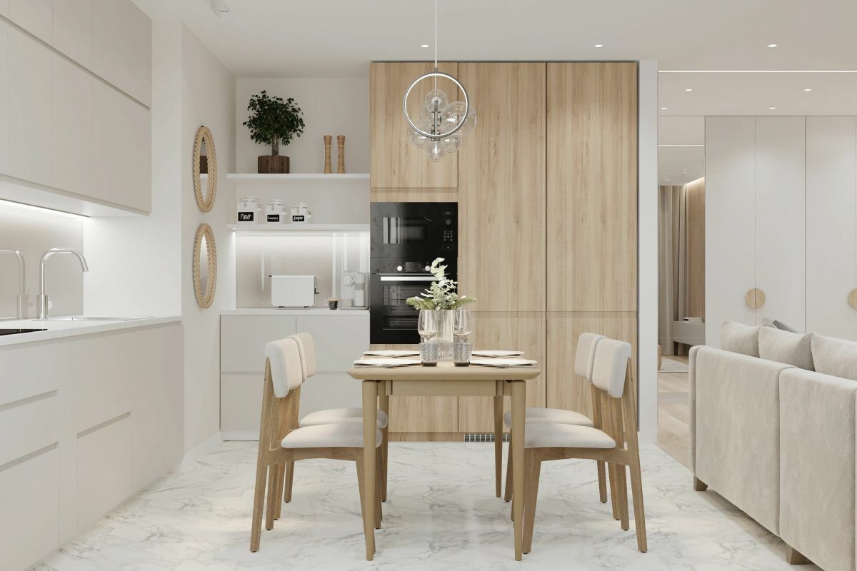 Natúr fa színű konyhabútor