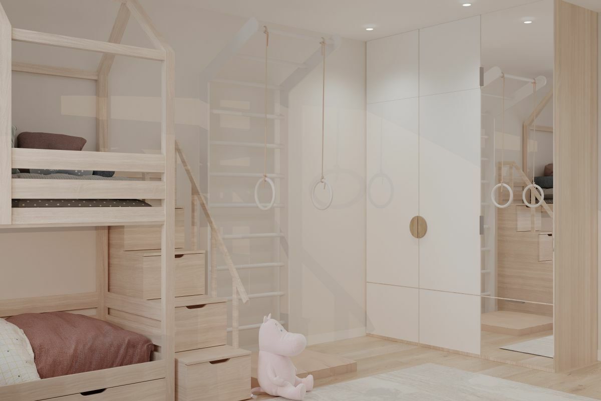 Emeleteságy gyerekszobában