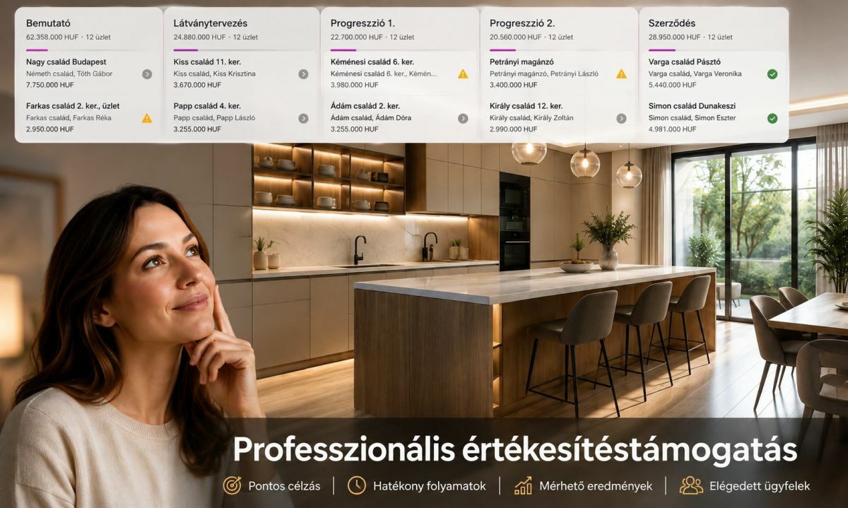 Konyhastúdió értékesítés