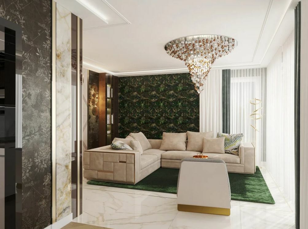 New art deco stílusú nappali lakberendezés