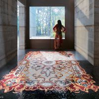 Sicis mozaik szőnyeg mintás minimál enteriőrben