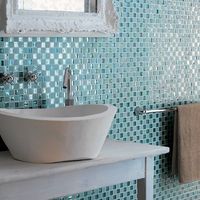 Világoskék Sicis mozaik fürdőszobába