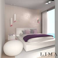 Hálószoba pink és lila színben Lima Design