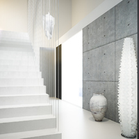 Modern lépcső rgb led világítással
