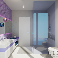 Fürdőszoba pink és lila színben Lima Design
