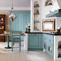 Klasszikus konyhabútor kék színben