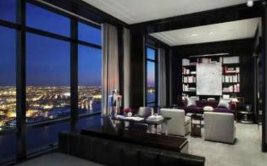Fémes színek, finom kontrasztok - Igényes penthouse a 77. emeleten