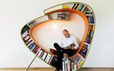 Bookworm design könyvespolc
