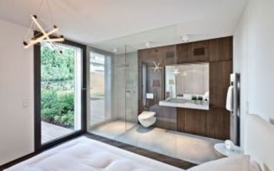 10 fürdőszoba és hálószoba amit csak egy üvegfal választ el