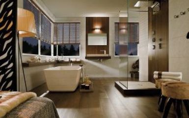 Modern fürdőszoba inspirációk szabadon álló fürdőkáddal