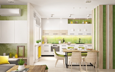 18 friss inspiráló konyha, ahol a zöld árnyalatai a meghatározóak