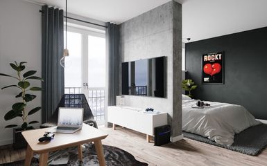 A skandináv lakberendezés ihlette az egyedülálló fiatalember első, 35 m2-es lakását