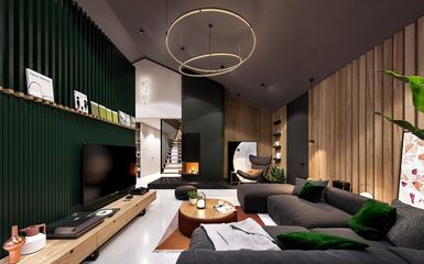 Színes falak és festett bútorok izgalmas kombinációja egy 116 m2-es házban