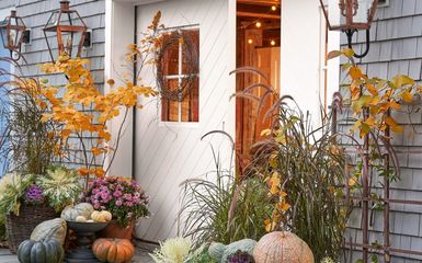 14 őszi dekorációs ötlet bejárati ajtók elé