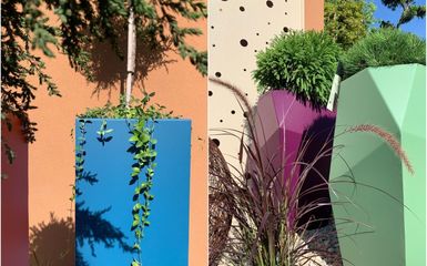 InnoSteel Design bemutatókert modern dekoratív kerti termékekkel