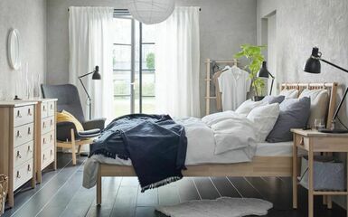 Ikea hálószoba bútorok természetes anyagokból