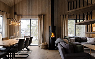 114 m2-es faház szaunával és csigalépcsővel Svédországból