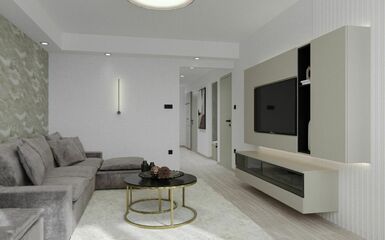 Monokróm elegancia lakberendező segítségével – Ilyen lesz ez az 56 m2-es kiskunhalasi modern lakás