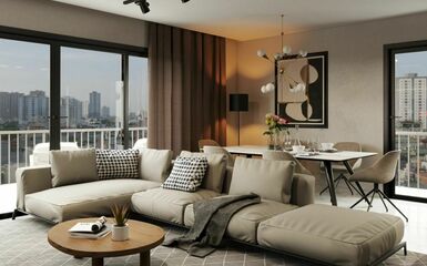 Kortárs lakás Párizs modern lakónegyedében: meleg árnyalatok és otthonos részletek