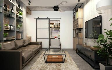 Térformálás loft stílusban: tolóajtók és rejtett sínek