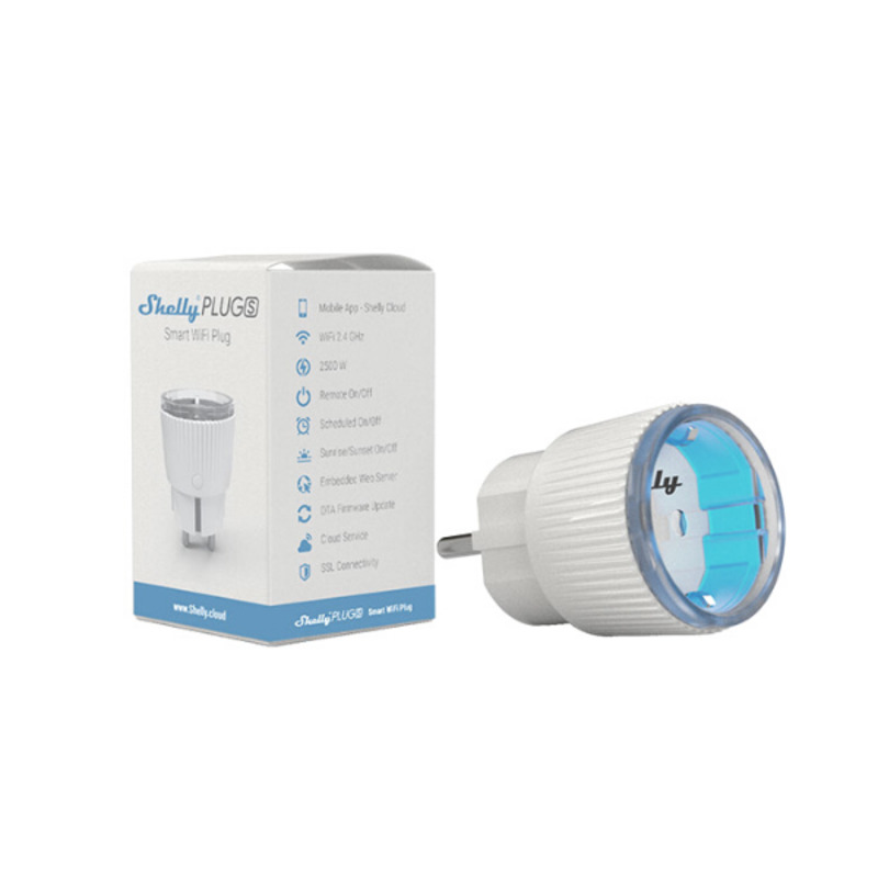 Plug S WiFi-s mini okoskonnektor, fogyasztásmérővel (12A / 2500W)