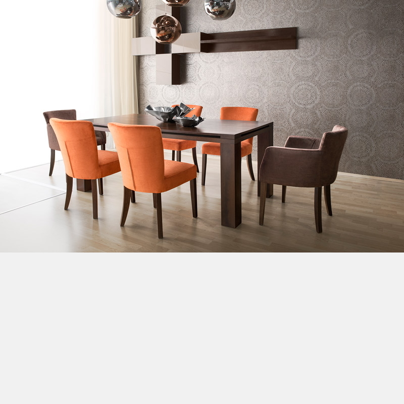 SYB 14 étkezőfotel és SYB 16 szék, Control nagyobbítható étkezőasztal