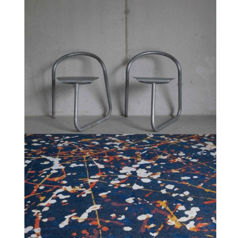 Louis De Poortere Gallery 9220 abstract blue vintage szőnyeg