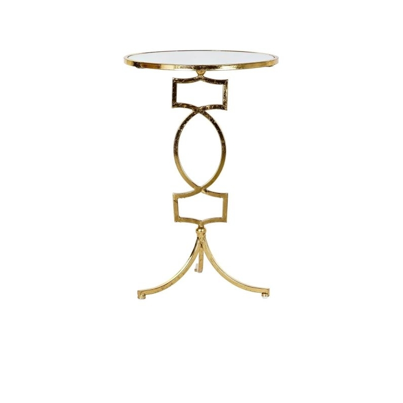 Arany modern lerakóasztal tükrös asztallappal