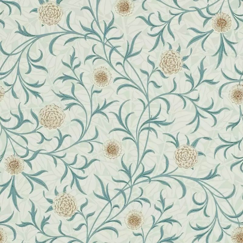 William Morris design tapéta angol klasszikus apró krizantém mintával