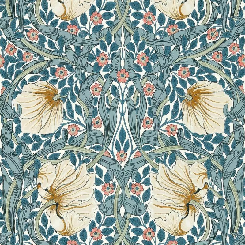 William Morris design tapéta angol klasszikus mezei tikszem virág mintával