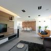 Budapesti családi ház modern nappalija