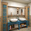 Egyedi kék fürdőszoba szekrény látványterve
