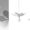 Pholc Bloom modern függeszték lámpa, fehér fém - Designdetox