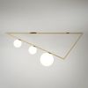 Atelier Areti triangles mennyezeti lámpa modern réz és opál - Designdetox