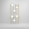 Atelier Areti Lines and triangles állólámpa modern, réz, opál, üveg - Designdetox